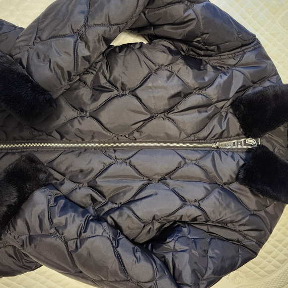 Rainbow Black Quilted Puffer Jacket - Picture 3 of 5